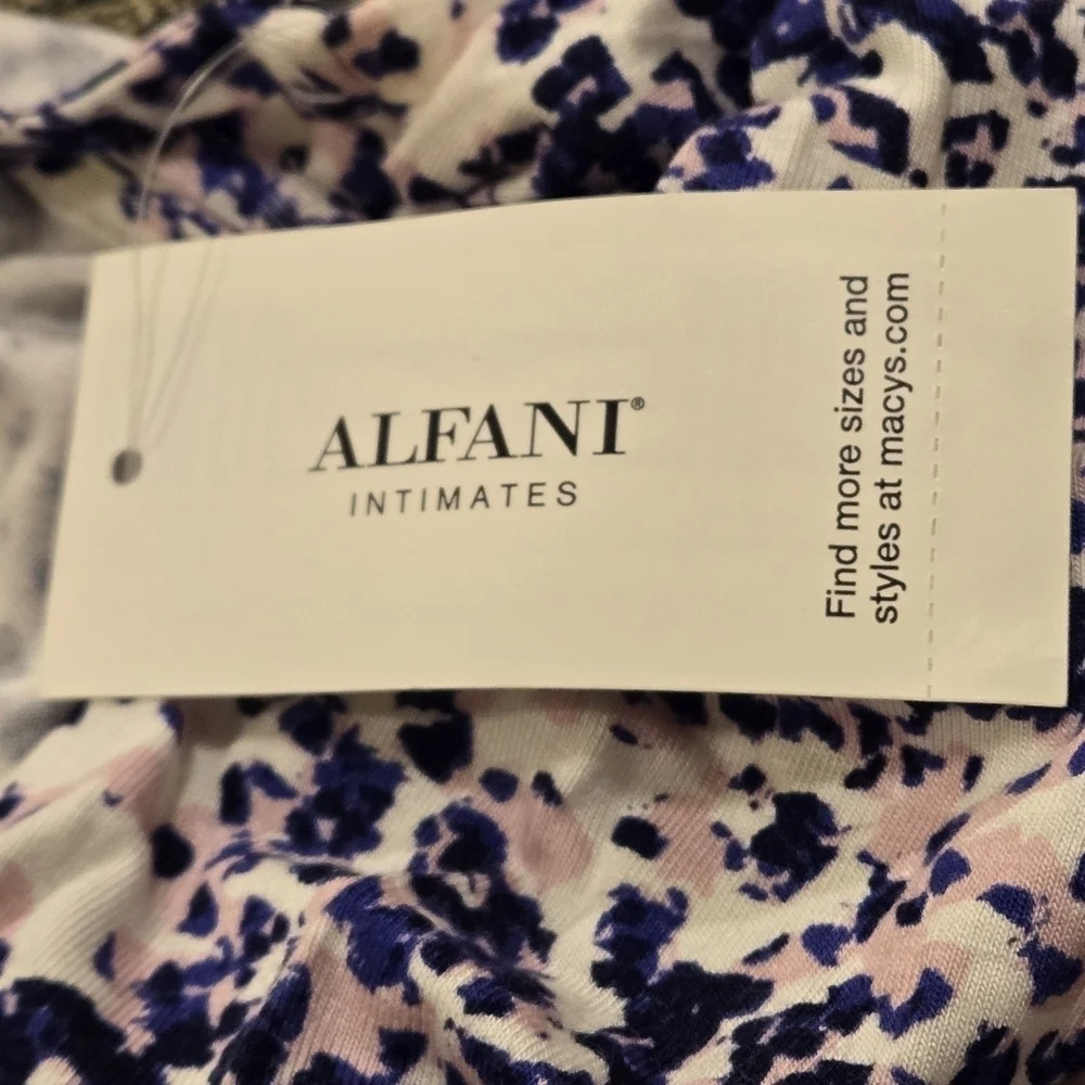 Alfani Maxi Dress Loungewear Sleeveless Pink Purple White Mottled Spots Women L - Picture 11 of 15